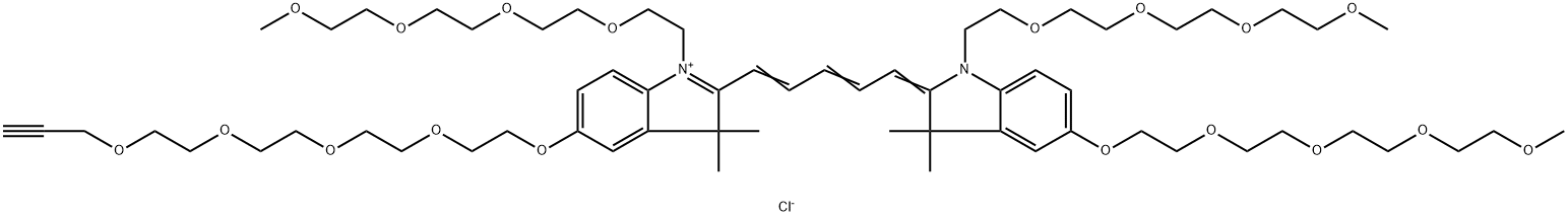 N-(m-PEG4)-N'-(m-PEG4)-O-(m-PEG4)-O'-(propargyl-PEG4)-Cy5|N-(m-PEG4)-N'-(m-PEG4)-O-(m-PEG4)-O'-(propargyl-PEG4)-Cy5