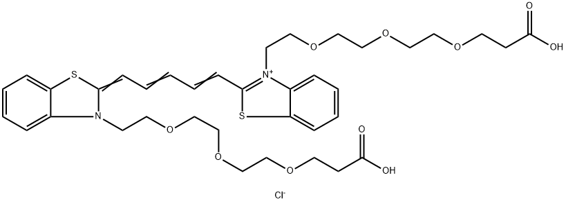 N,N'-bis-(acid-PEG3)-Benzothiazole Cy5|N, N'-双(羧酸-三聚乙二醇)-苯并噻唑CY5染料