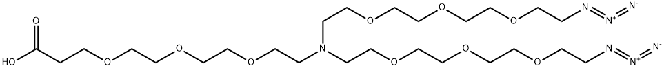 N-(acid-PEG3)-N-bis(PEG3-azide)|N-(羧酸-三聚乙二醇)-N-双(三聚乙二醇-叠氮)
