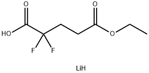 lithium(1+) ion 5-ethoxy-2,2-difluoro-5-oxopentanoate Structure