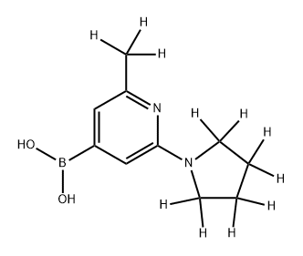 (2-Methyl-6-pyrrolidino-d11)-pyridine-4-boronic acid Struktur