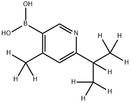 [4-Methyl-6-(iso-propyl)-d10]-pyridine-3-boronic acid Struktur