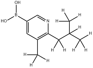 [5-Methyl-6-(iso-butyl)-d12]-pyridine-3-boronic acid Struktur