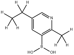 (2-Methyl-5-ethyl-d8)-pyridine-3-boronic acid Struktur