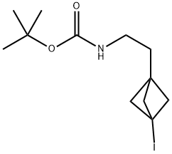 2-(3-Iodo-bicyclo[1.1.1]pent-1-yl)-ethyl]-carbamic acid tert-butyl ester Structure