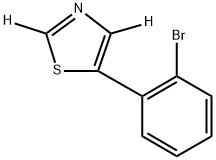5-(2-bromophenyl)thiazole-2,4-d2 Struktur