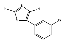 5-(3-bromophenyl)thiazole-2,4-d2 Struktur