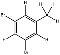 Benzene-1,3,5-d3, 2,4-dibromo-6-(methyl-d3)- Structure