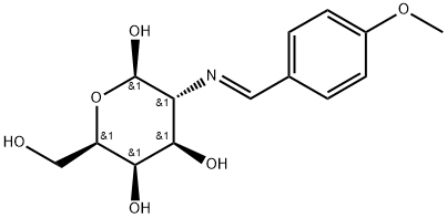 2-氨基-2-脱氧-N-(4-甲氧基亚苄基)-Β-D-吡喃半乳糖, 233595-32-9, 结构式