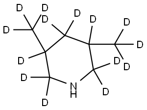 3,5-bis(methyl-d3)piperidine-2,2,3,4,4,5,6,6-d8 Struktur