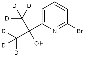 2-(6-bromopyridin-2-yl)propan-1,1,1,3,3,3-d6-2-ol Struktur
