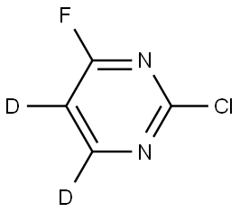 2-chloro-4-fluoropyrimidine-5,6-d2 Struktur