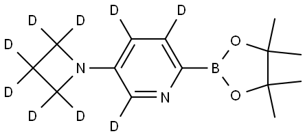 5-(azetidin-1-yl-d6)-2-(4,4,5,5-tetramethyl-1,3,2-dioxaborolan-2-yl)pyridine-3,4,6-d3 Struktur