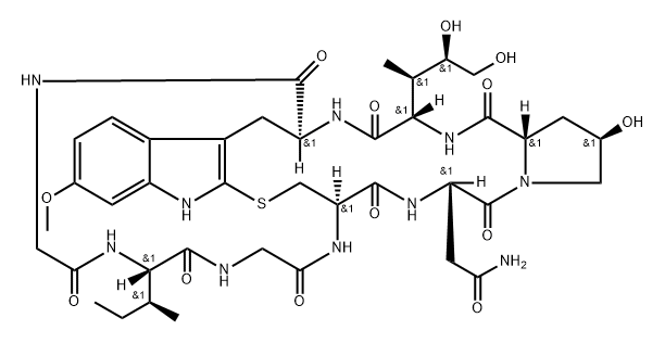 4-(2-Mercapto-6-methoxy-L-tryptophan)-alpha-amanitin de-S-oxide Struktur