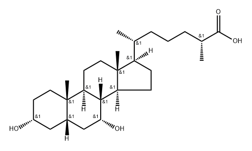 5Β,25D-胆固醇-26-酸,3Α,7Α-二羟基, 23740-16-1, 结构式