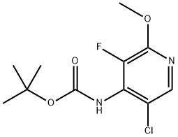 tert-butyl (5-chloro-3-fluoro-2-methoxypyridin-4-yl)carbamate Structure