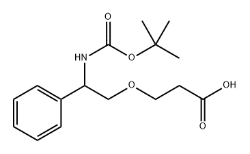3-(2-Boc-amino-2-phenylethoxy)propanoic acid 结构式