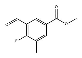 Methyl 4-fluoro-3-formyl-5-methylbenzoate Structure