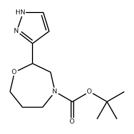 tert-butyl 2-(1H-pyrazol-3-yl)-1,4-oxazepane-4-carboxylate Structure