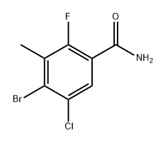 4-bromo-5-chloro-2-fluoro-3-methylbenzamide Structure