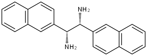 1,2-Ethanediamine, 1,2-di-2-naphthalenyl-, (1R,2R)- Struktur