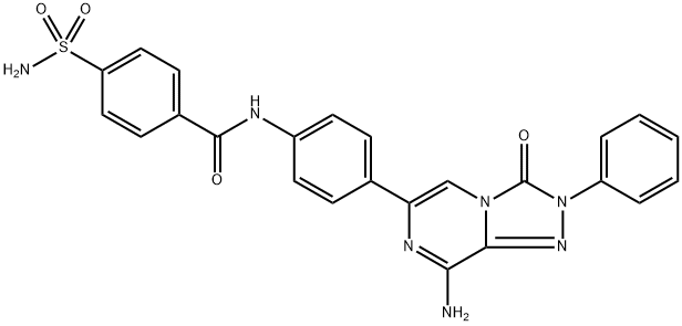 Benzamide, N-[4-(8-amino-2,3-dihydro-3-oxo-2-phenyl-1,2,4-triazolo[4,3-a]pyrazin-6-yl)phenyl]-4-(aminosulfonyl)-|化合物 HA2A/HCA XII MODULATOR 1