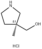 (S)-(3-Methyl-pyrrolidin-3-yl)-methanol hydrochloride Structure