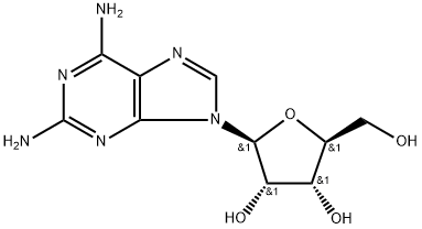 9H-Purine-2,6-diamine, 9-β-L-ribofuranosyl- Struktur