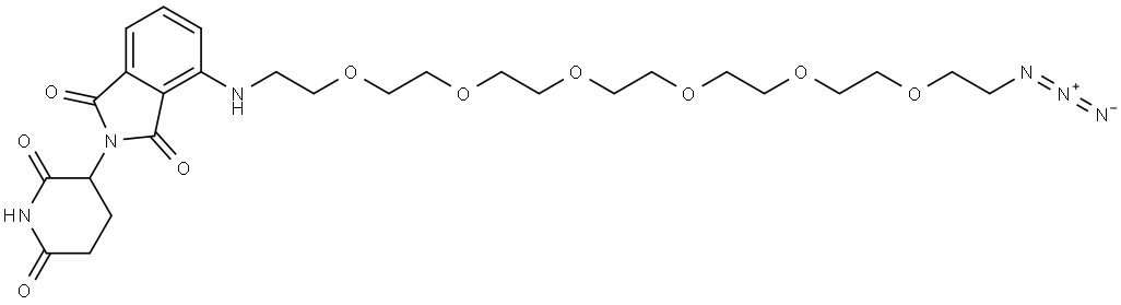 1H-Isoindole-1,3(2H)-dione, 4-[(20-azido-3,6,9,12,15,18-hexaoxaeicos-1-yl)amino]-2-(2,6-dioxo-3-piperidinyl)-|4-((20-叠氮基-3,6,9,12,15,18-六氧杂二十烷基)氨基)-2-(2,6-二氧代哌啶-3-基)异吲哚啉-1,3-二酮