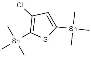 Stannane, 1,1′-(3-chloro-2,5-thiophenediyl)bis[1,1,1-trimethyl- Structure