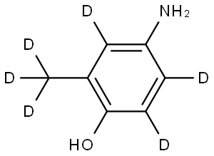 4-amino-2-(methyl-d3)phen-3,5,6-d3-ol Struktur