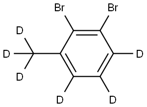 1,2-dibromo-3-(methyl-d3)benzene-4,5,6-d3 Struktur