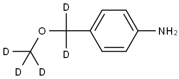 4-((methoxy-d3)methyl-d2)aniline Struktur