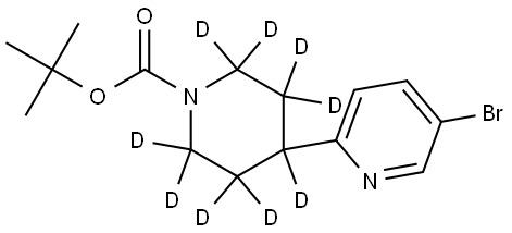 tert-butyl 4-(5-bromopyridin-2-yl)piperidine-1-carboxylate-2,2,3,3,4,5,5,6,6-d9 Struktur