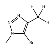 1H-1,2,3-Triazole, 5-bromo-1-methyl-4-(methyl-d3)- Struktur
