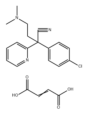 2-Pyridineacetonitrile, α-(4-chlorophenyl)-α-[2-(dimethylamino)ethyl]-, 2-butenedioate (1:1) Struktur