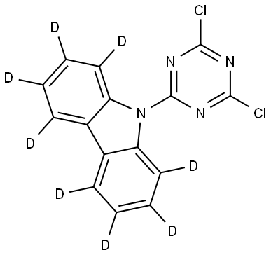 9H-Carbazole-1,2,3,4,5,6,7,8-d8, 9-(4,6-dichloro-1,3,5-triazin-2-yl)- Struktur
