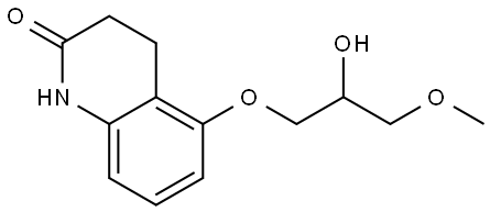 2(1H)-Quinolinone, 3,4-dihydro-5-(2-hydroxy-3-methoxypropoxy)- Structure