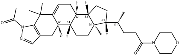 2'H-Chola-2,5-dieno[3,2-c]pyrazol-24-one, 2'-acetyl-4,4-dimethyl-24-(4-morpholinyl)-|化合物 QH536