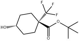tert-Butyl trans-4-hydroxy-1-(trifluoromethyl)cyclohexane-1-carboxylate Structure