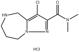 4H-Pyrazolo[1,5-a][1,4]diazepine-2-carboxamide, 3-chloro-5,6,7,8-tetrahydro-N,N-dimethyl-, hydrochloride (1:1)|