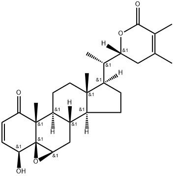 (22R)-5β,6β-Epoxy-4β,22-dihydroxy-1-oxoergosta-2,24-dien-26-oic acid 26,22-lactone Struktur