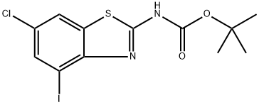 tert-Butyl (6-chloro-4-iodobenzo[d]thiazol-2-yl)carbamate Structure