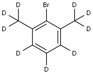 2-bromo-1,3-bis(methyl-d3)benzene-4,5,6-d3 Struktur