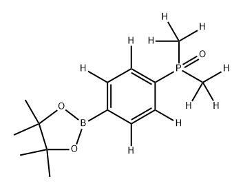 bis(methyl-d3)(4-(4,4,5,5-tetramethyl-1,3,2-dioxaborolan-2-yl)phenyl-2,3,5,6-d4)phosphine oxide Struktur