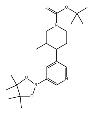 tert-butyl 3-methyl-4-(5-(4,4,5,5-tetramethyl-1,3,2-dioxaborolan-2-yl)pyridin-3-yl)piperidine-1-carboxylate|