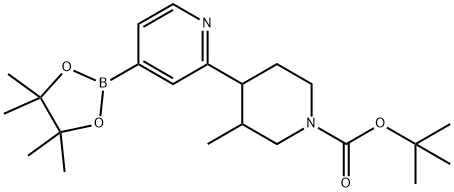 tert-butyl 3-methyl-4-(4-(4,4,5,5-tetramethyl-1,3,2-dioxaborolan-2-yl)pyridin-2-yl)piperidine-1-carboxylate|