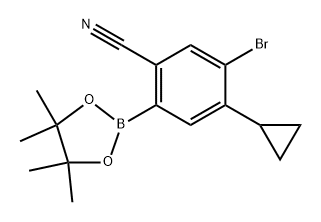 5-bromo-4-cyclopropyl-2-(4,4,5,5-tetramethyl-1,3,2-dioxaborolan-2-yl)benzonitrile|