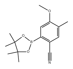 4-methoxy-5-methyl-2-(4,4,5,5-tetramethyl-1,3,2-dioxaborolan-2-yl)benzonitrile|4-methoxy-5-methyl-2-(4,4,5,5-tetramethyl-1,3,2-dioxaborolan-2-yl)benzonitrile