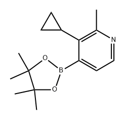 3-cyclopropyl-2-methyl-4-(4,4,5,5-tetramethyl-1,3,2-dioxaborolan-2-yl)pyridine Struktur